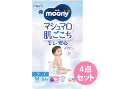 ムーニー マシュマロ肌ごこちモレ安心 Ｍサイズ54枚×4個セット（合計216枚）の画像