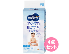 ムーニー マシュマロ肌ごこちモレ安心 Ｌサイズ48枚×4個セット（合計192枚）の画像