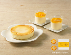 「乳蔵」北海道ベイクドチーズケーキとマンゴープリンの画像