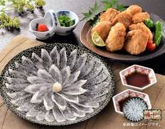 天然まふぐ刺身・唐揚セットの画像