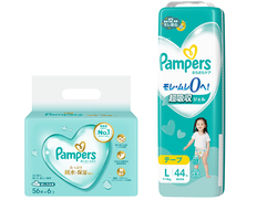 パンパース さらさらケア テープタイプ Lサイズとおしりふきのセット（オムツ44枚・おしりふき336枚）の画像