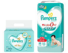 パンパース さらさらケアパンツ Ｍサイズ（はいはい）とおしりふきのセット（オムツ52枚・おしりふき336枚）の画像