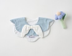 もこもこ天使スタイとおはなのラトルのセット (ブルー)の画像